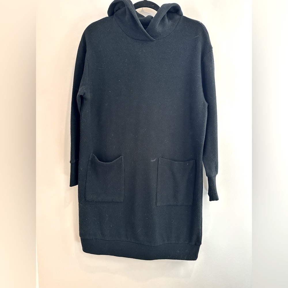 Who What Wear Black Women's Long Sleeve Hoodie Dress Size M